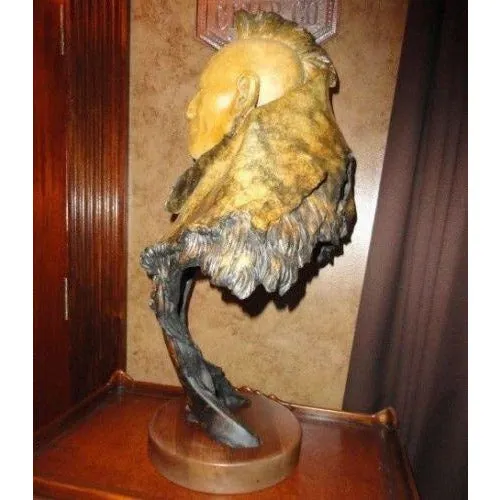 Dan Garrett "Grasslands Warrior" Bronze on Sculpture