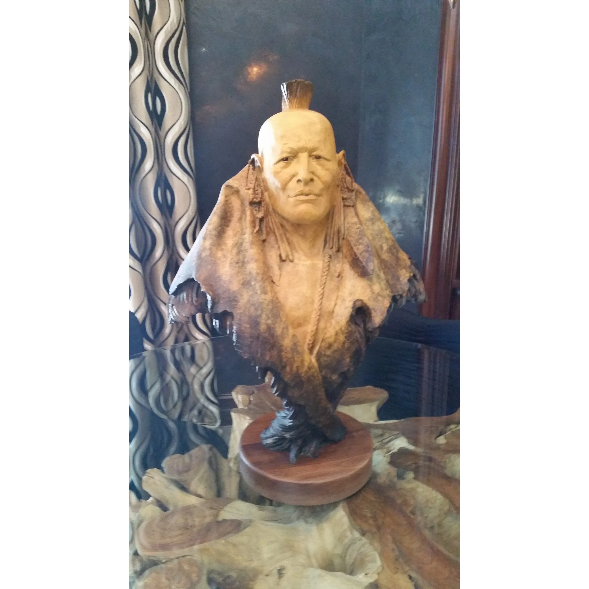 Dan Garrett "Grasslands Warrior" Bronze on Sculpture
