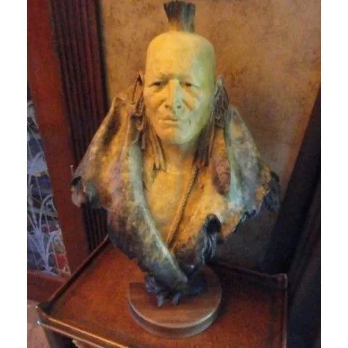 Dan Garrett "Grasslands Warrior" Bronze on Sculpture