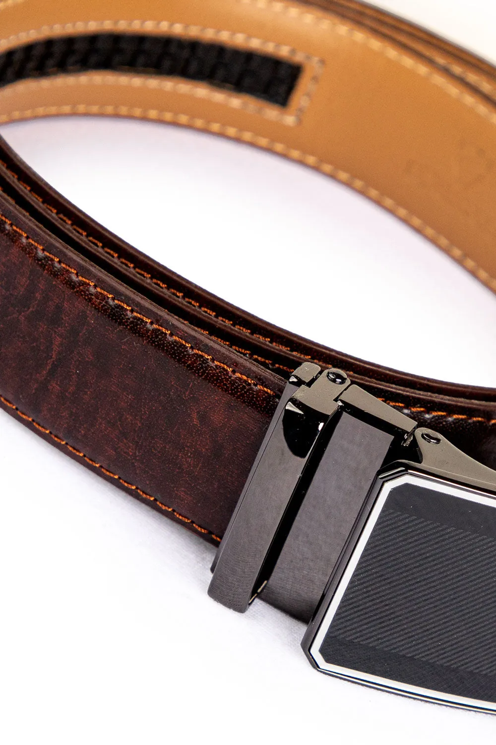 Dark Brown Leather Belt