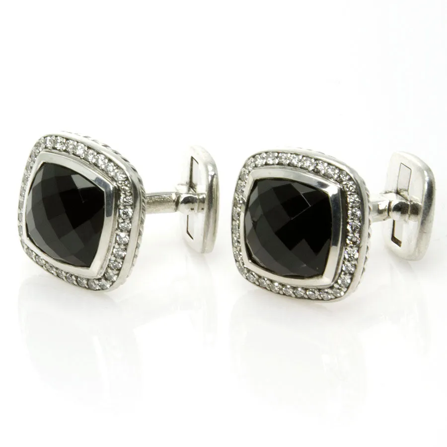 David Yurman Albion Black Onyx & Diamond Cufflinks