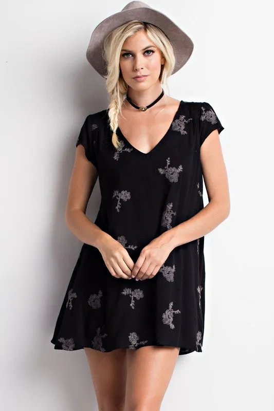 DELILAH EMBROIDERED DRESS