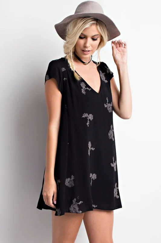DELILAH EMBROIDERED DRESS