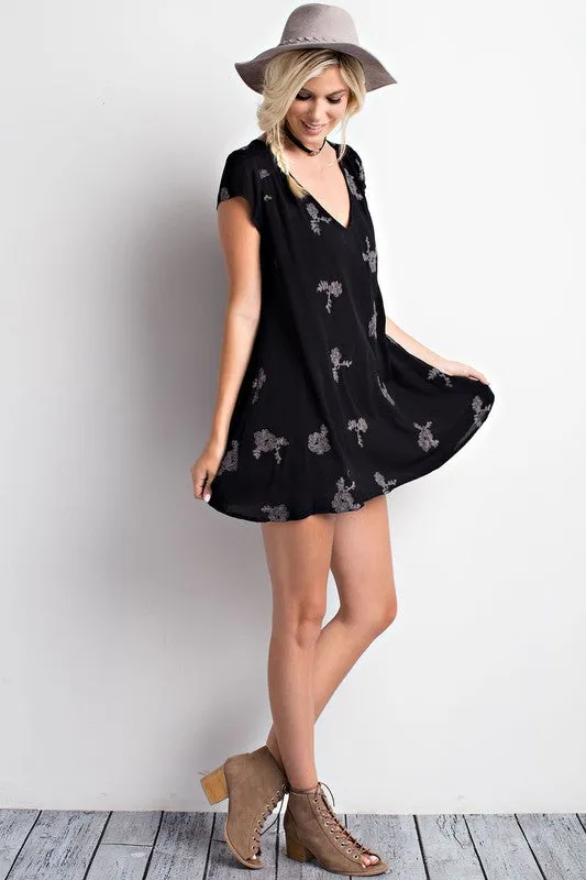 DELILAH EMBROIDERED DRESS