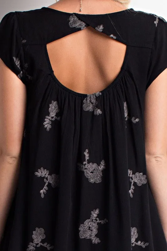 DELILAH EMBROIDERED DRESS