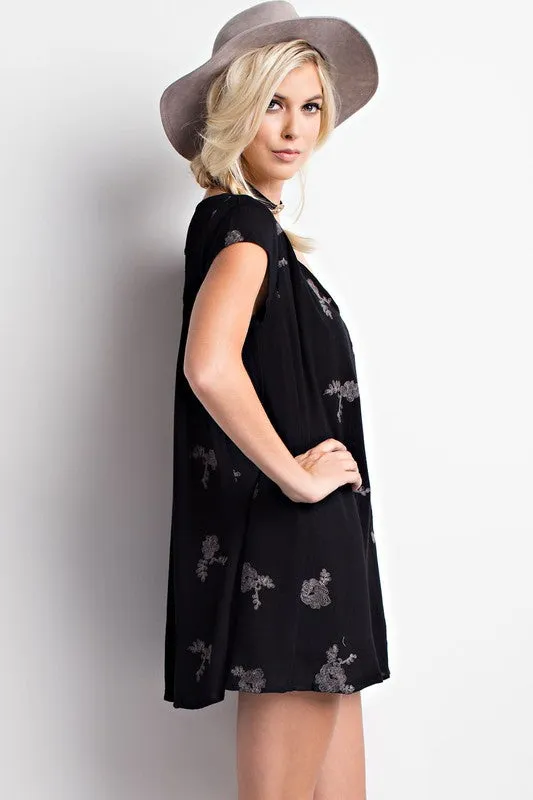 DELILAH EMBROIDERED DRESS