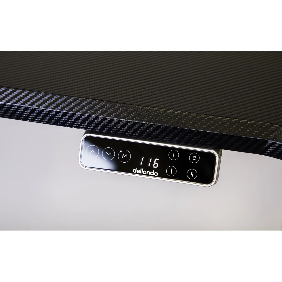 Dellonda Black Electric Adjustable Desk Frame, Digital Controls 100kg Heavy Duty
