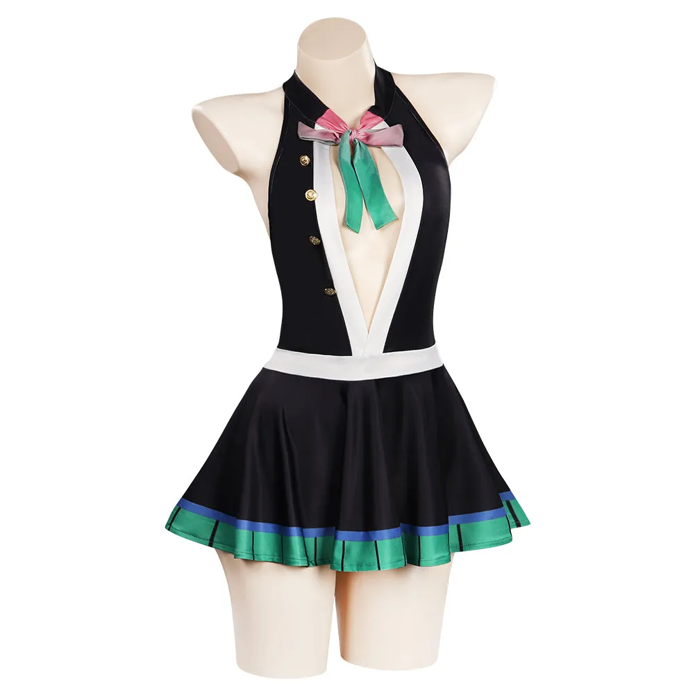 Demon Slayer Kanroji Mitsuri Cosplay Costume Swimwear Outfits Halloween Carnival Suit