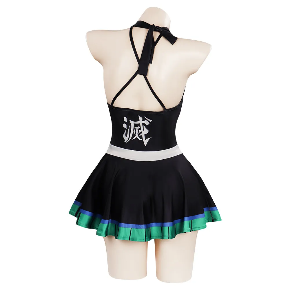 Demon Slayer Kanroji Mitsuri Cosplay Costume Swimwear Outfits Halloween Carnival Suit