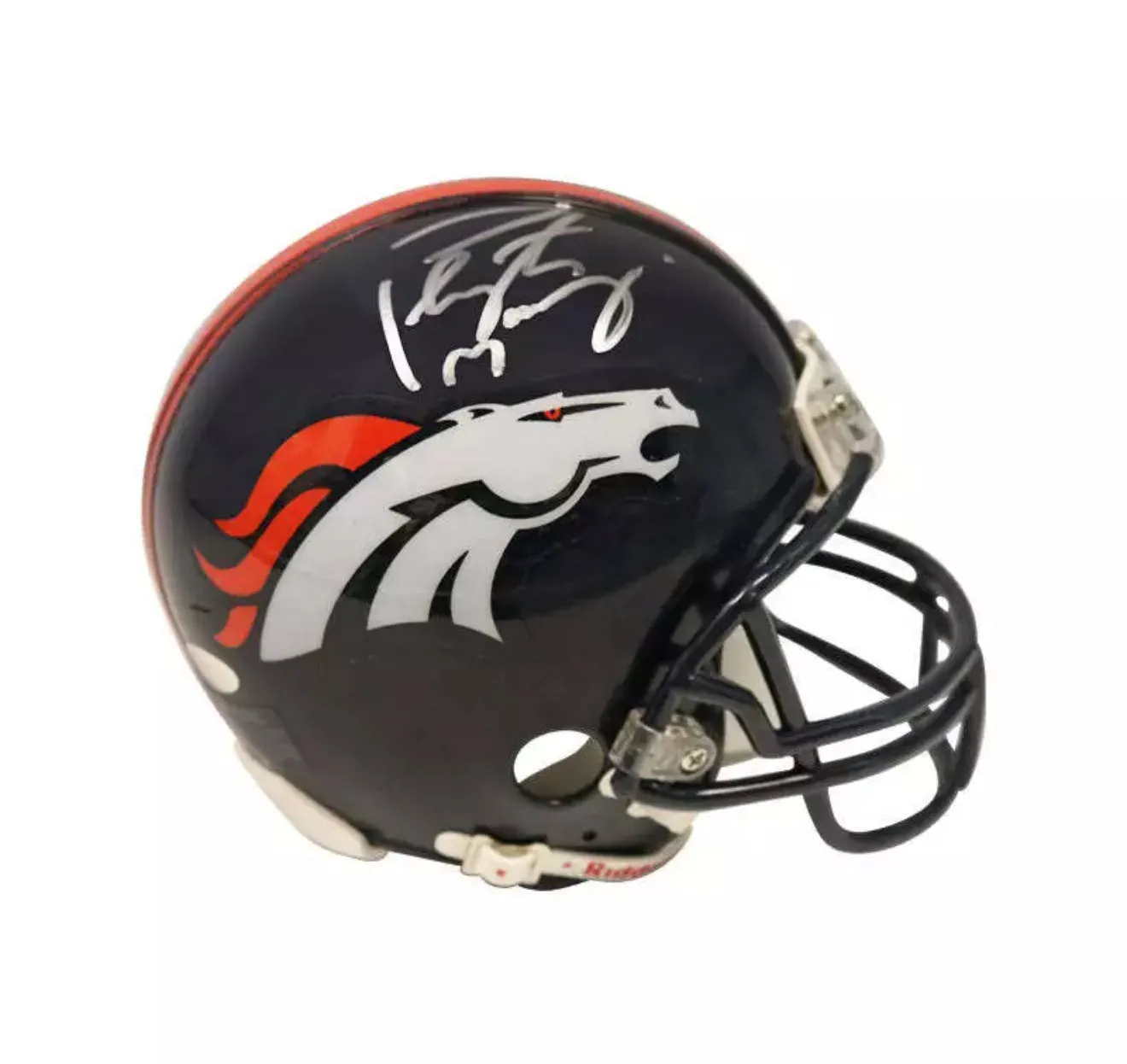 Denver Broncos Peyton Manning Hand Signed Autographed Mini Helmet Steiner COA