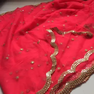 Designer Dupatta In Red