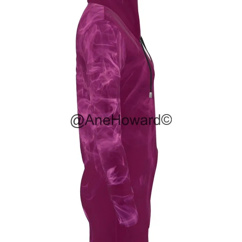 Designer Hoodie Dress Pink Smoke