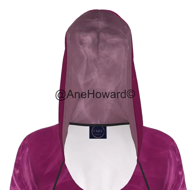 Designer Hoodie Dress Pink Smoke