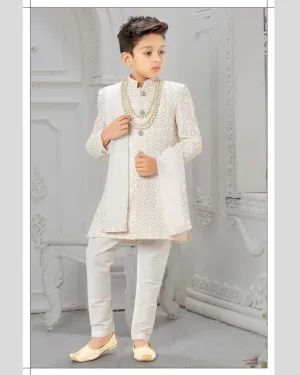 Designer Indo-Western Sherwani Set For Kids