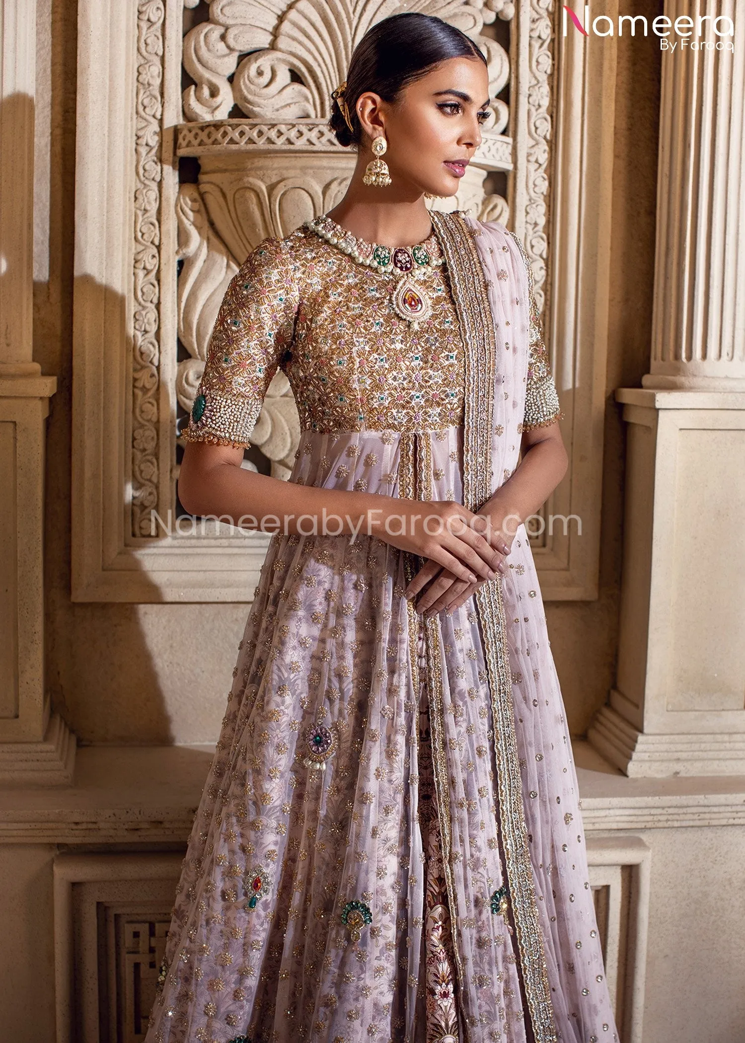 Designer Lehenga Bridal with Open Maxi Online #BB284