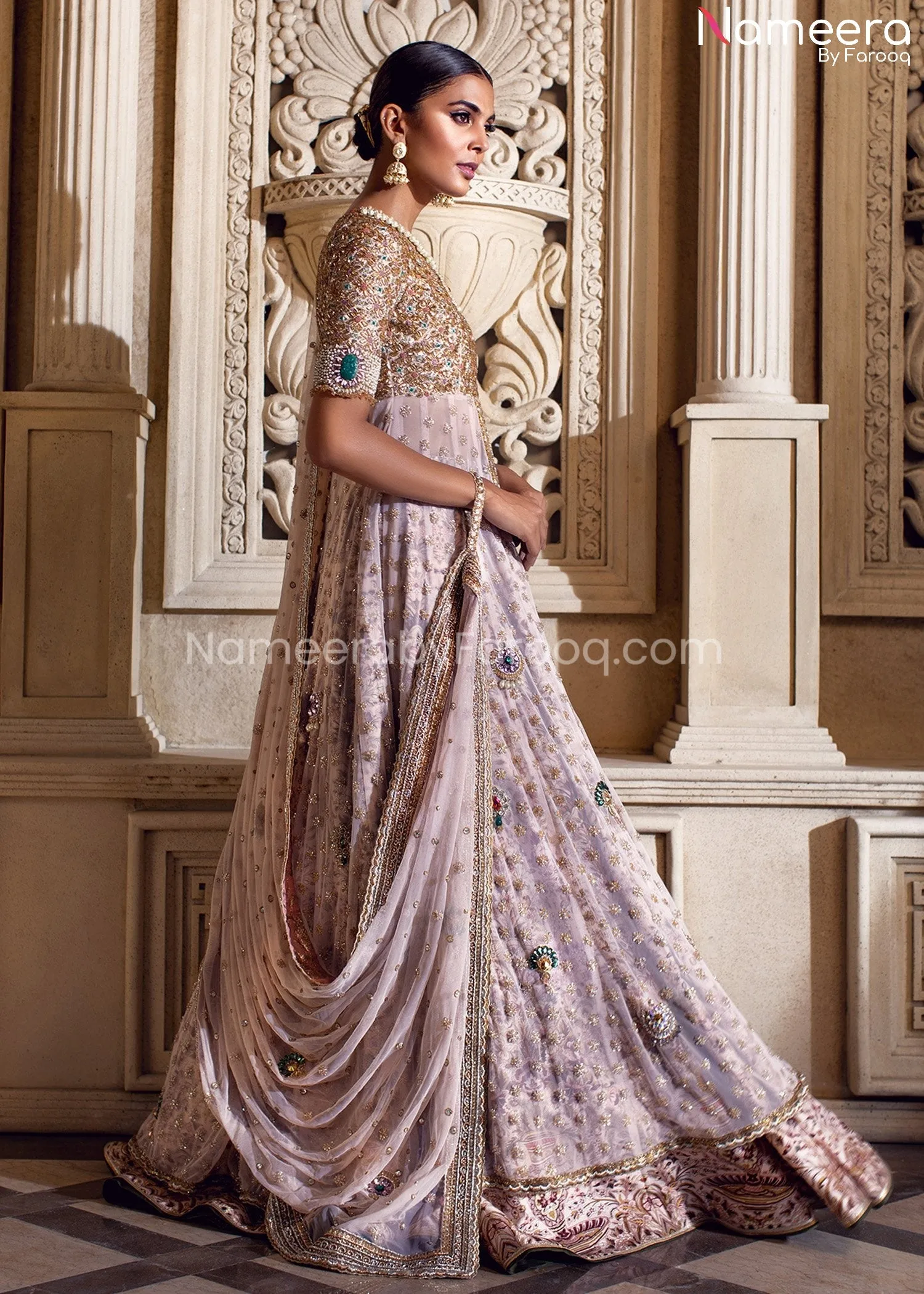Designer Lehenga Bridal with Open Maxi Online #BB284