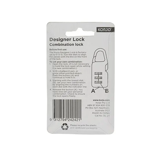 Designer Lock Combination lock (Silver)