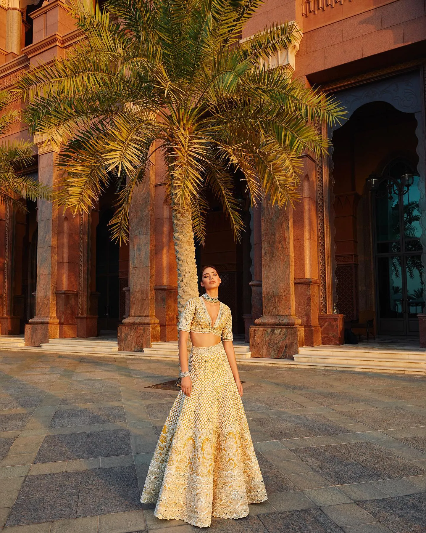 Designer Mint Yellow Lehenga Skirt Bridal Dress #BN1138