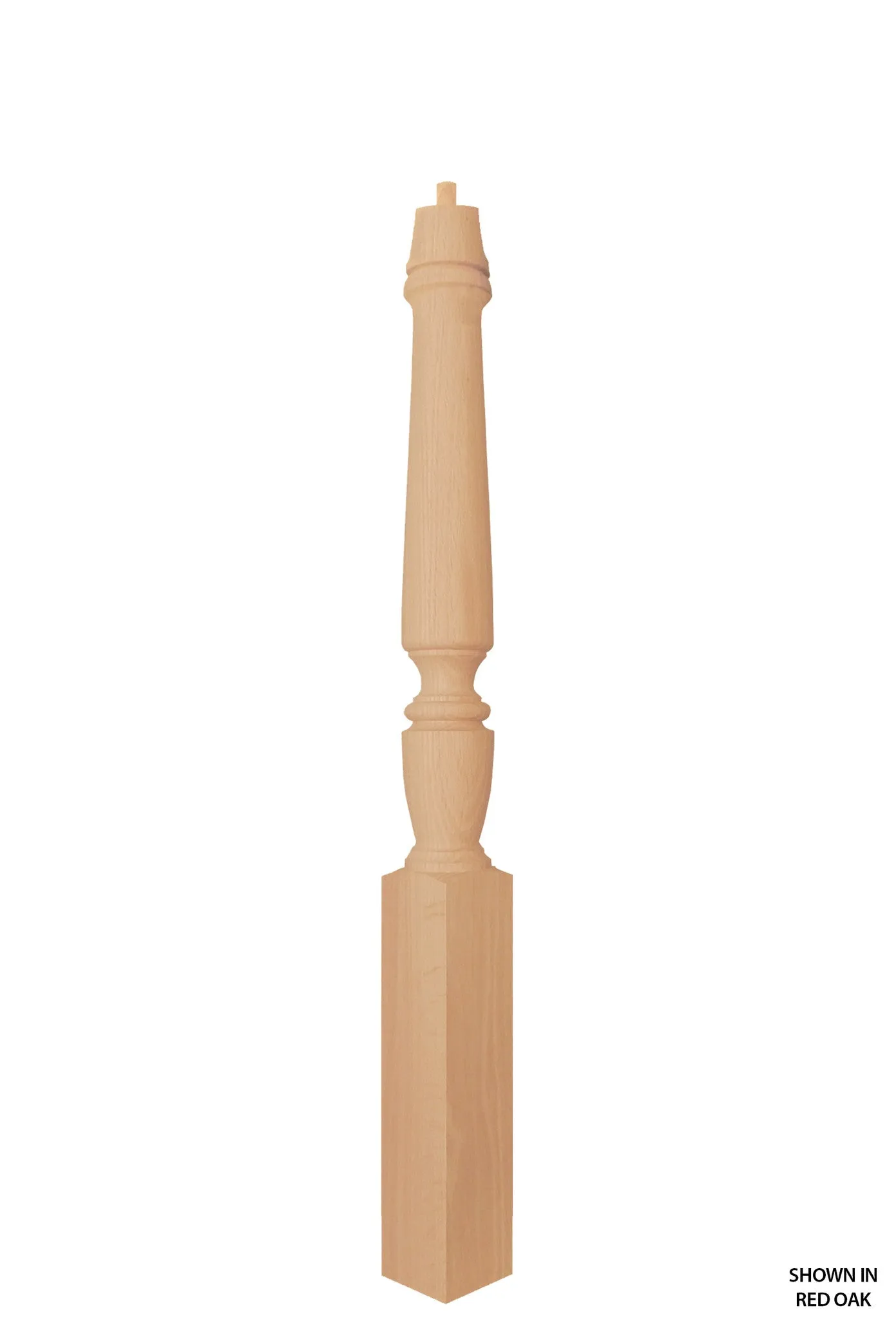 Designer Series - 4410 Profile 3 1/2 Inch Pin Top Turned Wood Newel Post