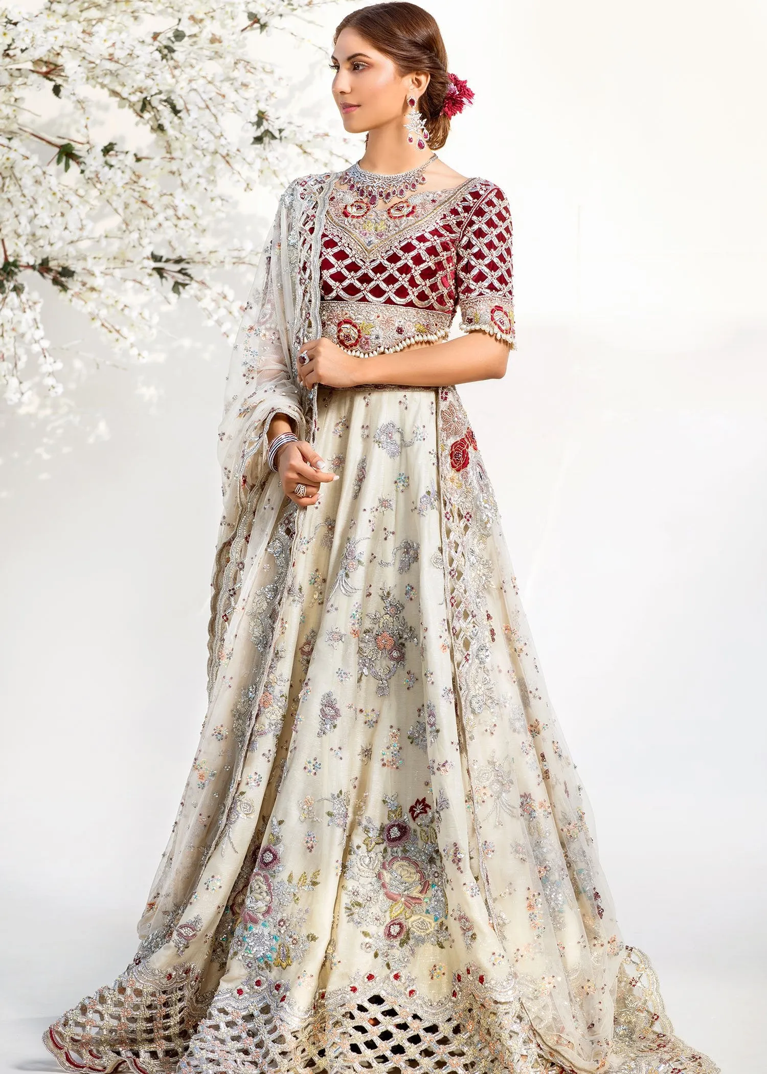 Designer Wedding Lehnga Choli with Embroidery #Y6054