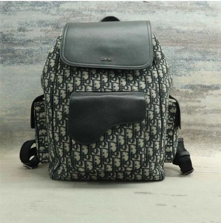 Dior Navy & Black Cloth Backpack