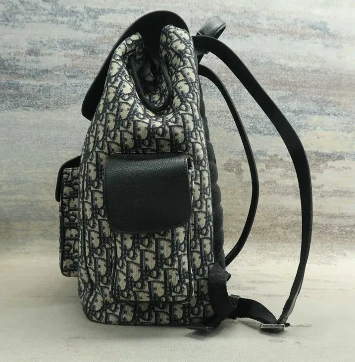 Dior Navy & Black Cloth Backpack