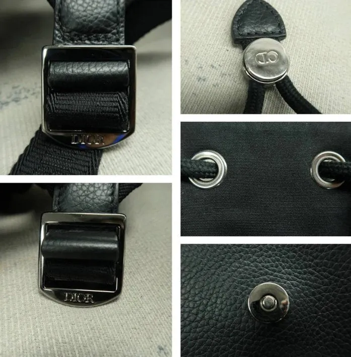 Dior Navy & Black Cloth Backpack
