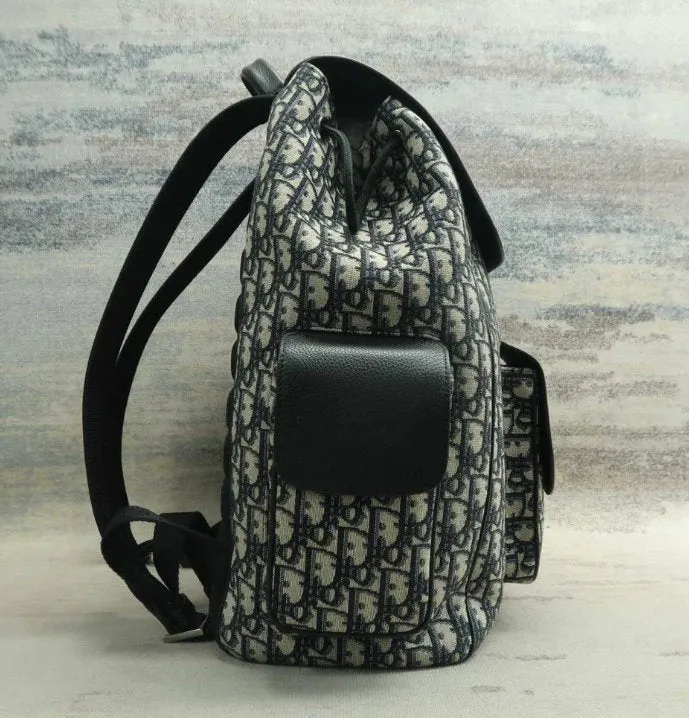 Dior Navy & Black Cloth Backpack