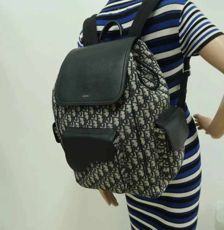 Dior Navy & Black Cloth Backpack