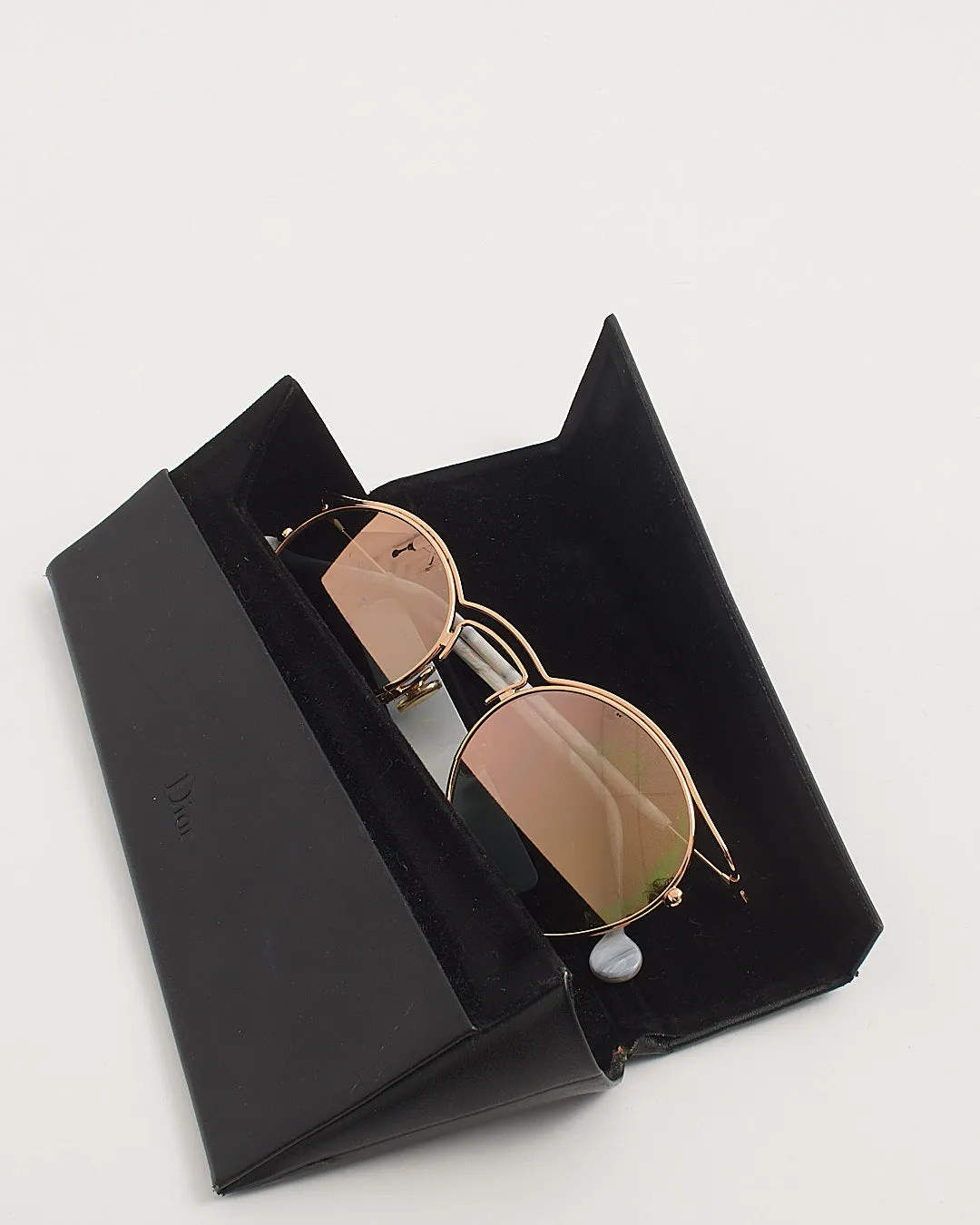 Dior Rose Gold DiorOrigins1 Round Sunglasses