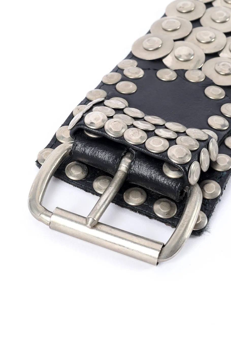 Disc Stud Leather Belt