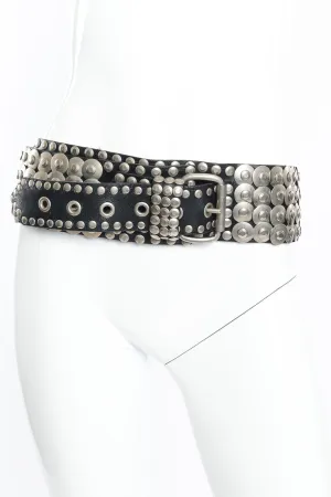 Disc Stud Leather Belt