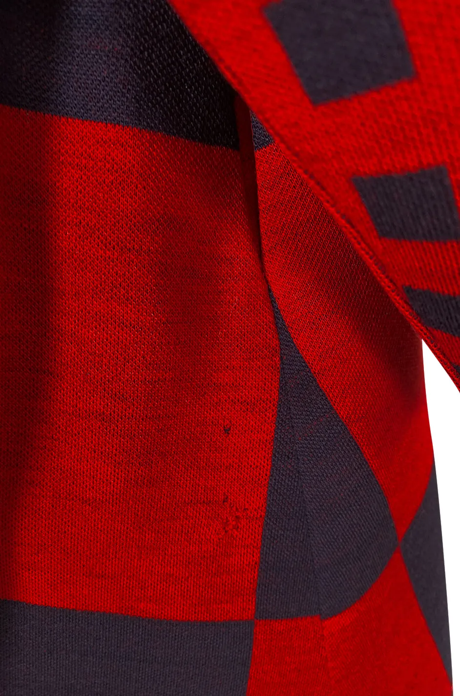 Documented 1971 Rudi Gernreich Red & Navy Check Dress w Belt