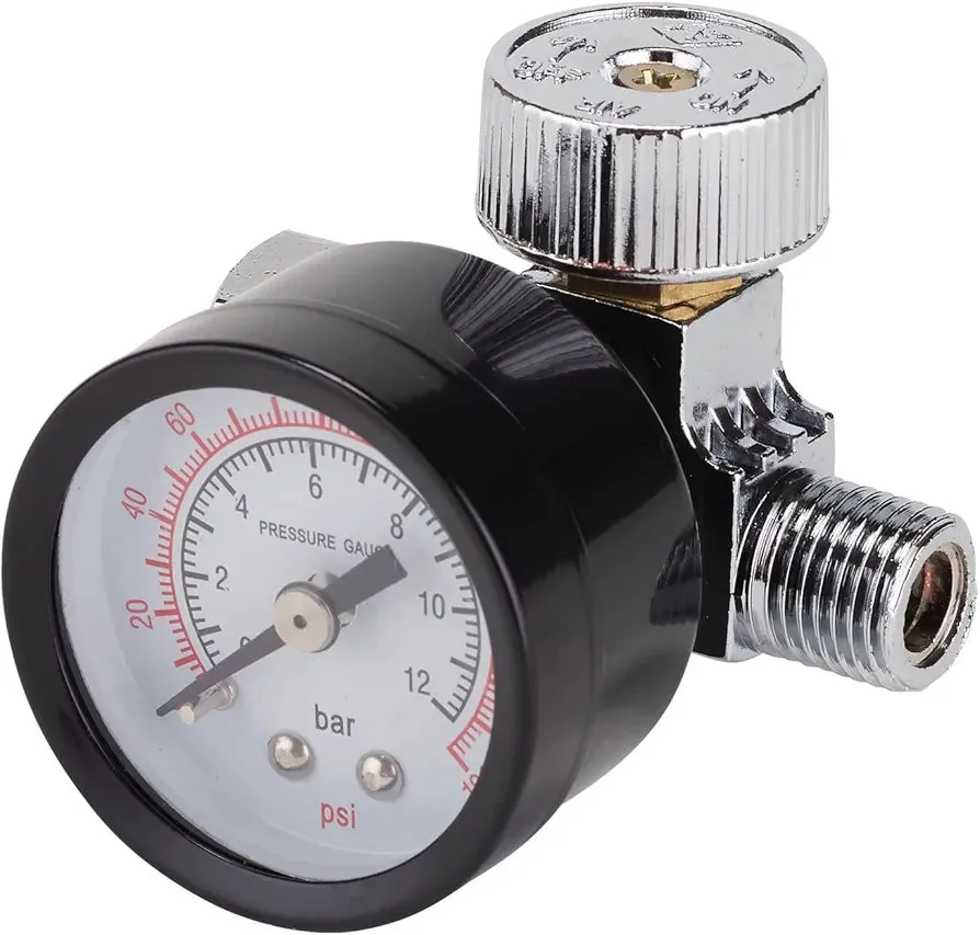 Draper 28379 1/4" BSP On-Gun Air Regulator Gauge 180psi