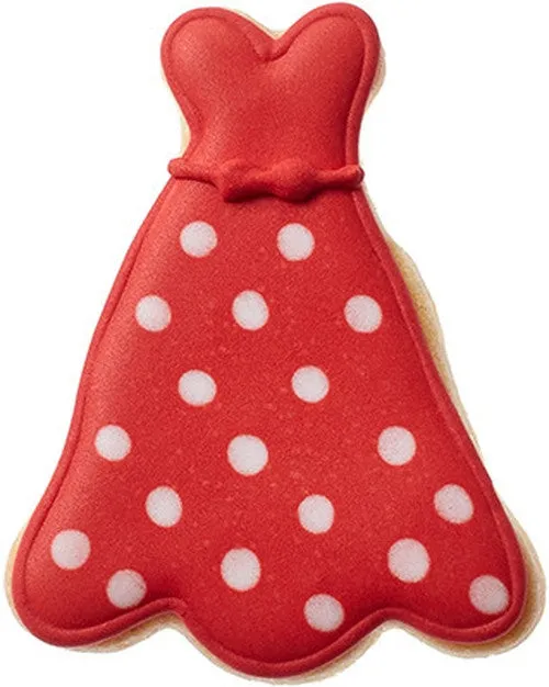 Dress Cookie Cutter with Waist Detail 7cm