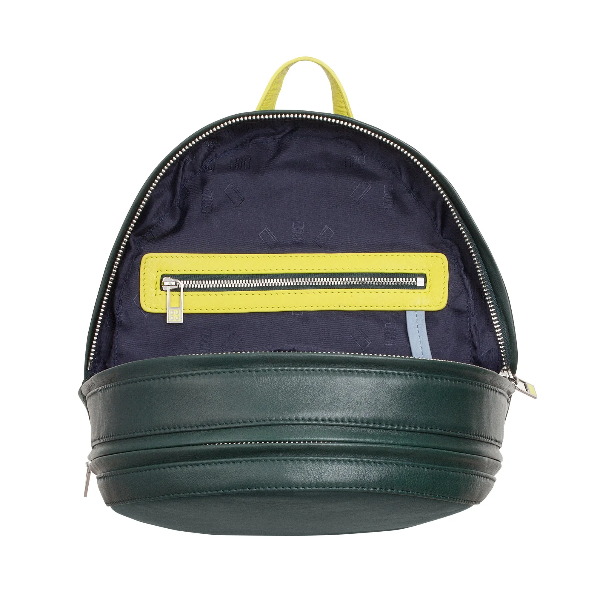 DuDu Backpack Summer Coloring Woman In Soft Leather Multicolor backpack with double zip zipper