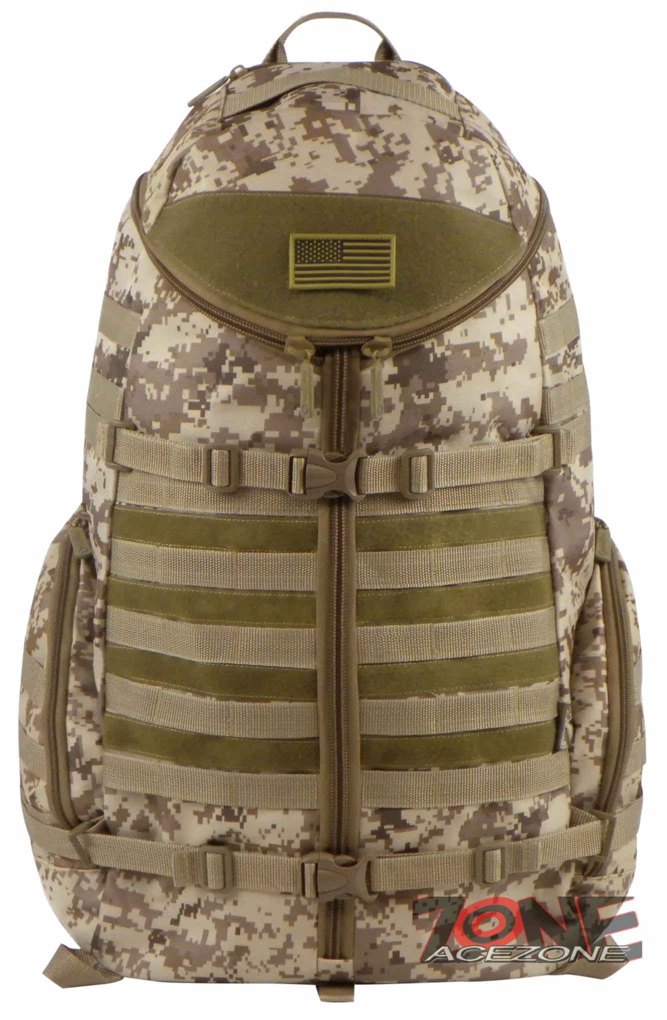 East West USA Tactical Molle Military Assault Hunting Backpack RTC516 TAN ACU