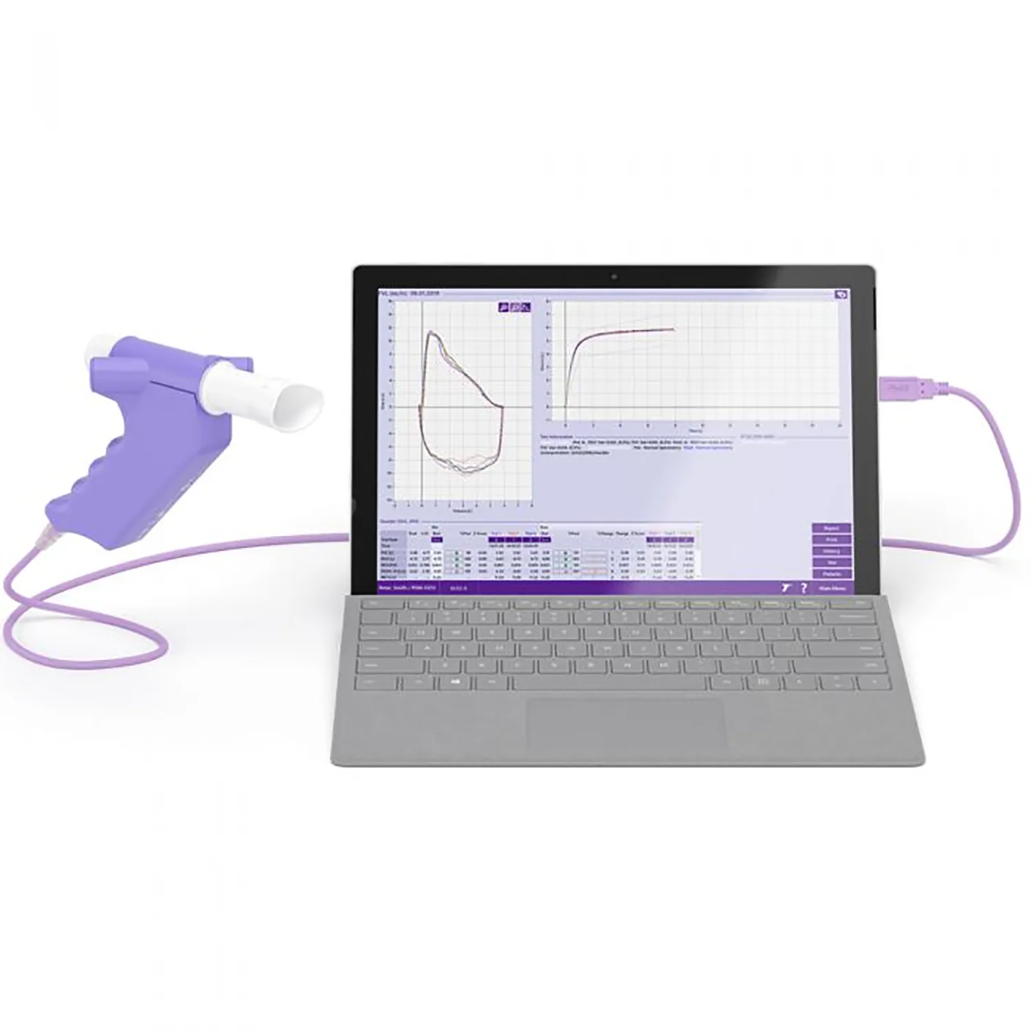 Easy on-PC Lightweight Spirometer with Diagnostic Software