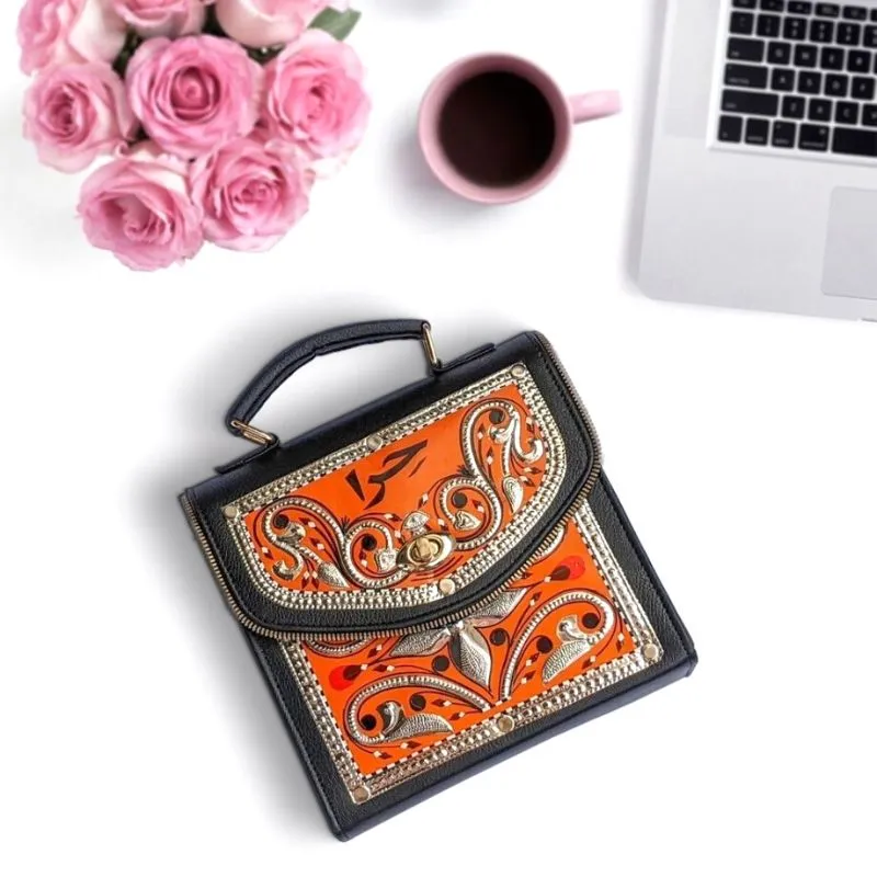 Electric Orange Handbag