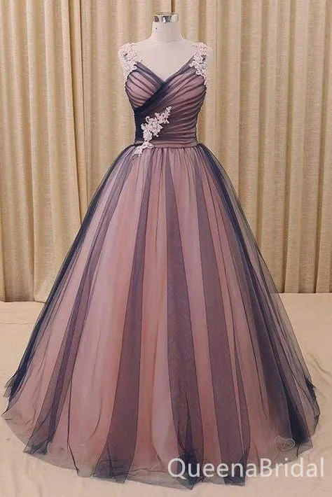Elegant Flower Embroidery A-line Evening Gown Long Evening Party Prom Dresses ,WGP1251