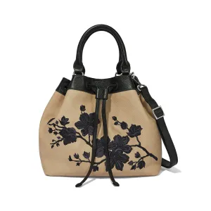 Elise Embroidered Drawstring Bag - H55173