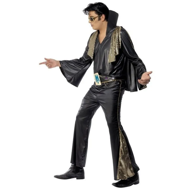 Elvis Costume Black & Gold
