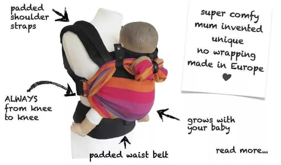 Emeibaby Wrap Conversion Toddler  Carrier - Full Grey