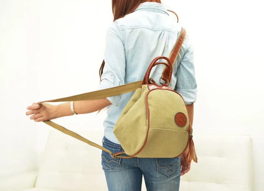 Emery - Vegan Womens Vintage Canvas Backpack