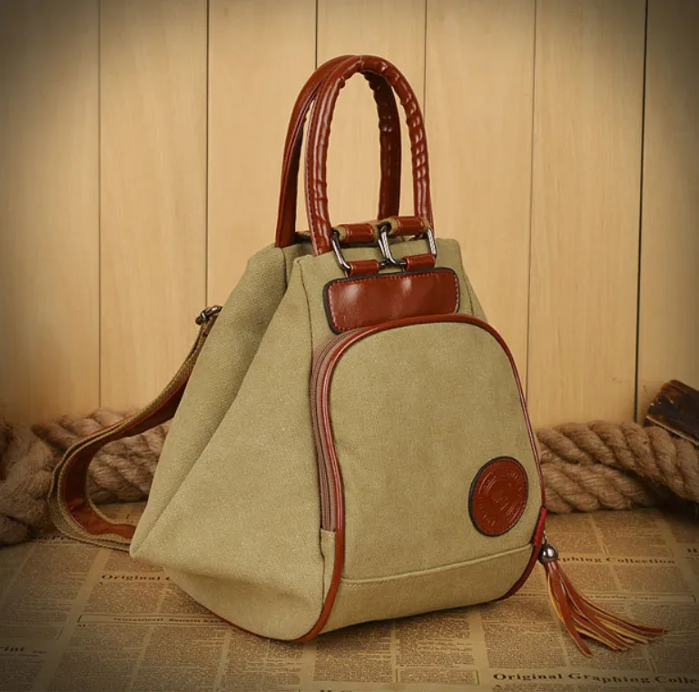 Emery - Vegan Womens Vintage Canvas Backpack