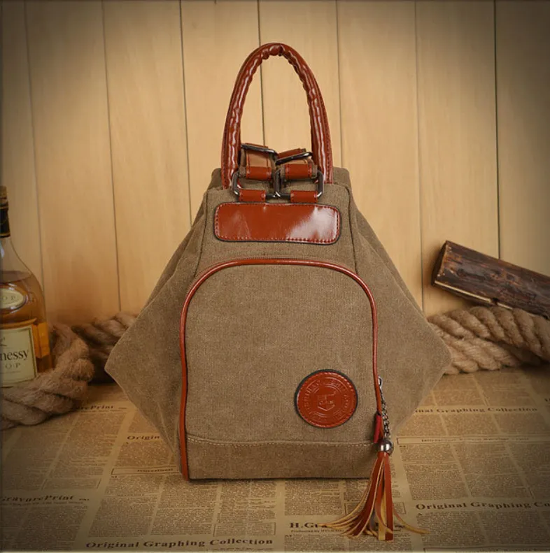 Emery - Vegan Womens Vintage Canvas Backpack