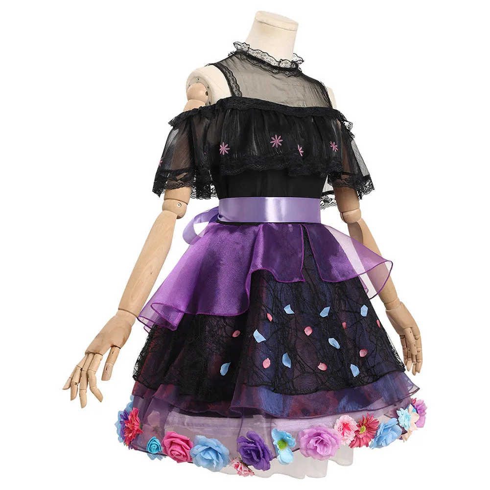 Encanto Isabella Cosplay Costume Witch Dress Outfits Halloween Carnival Suit