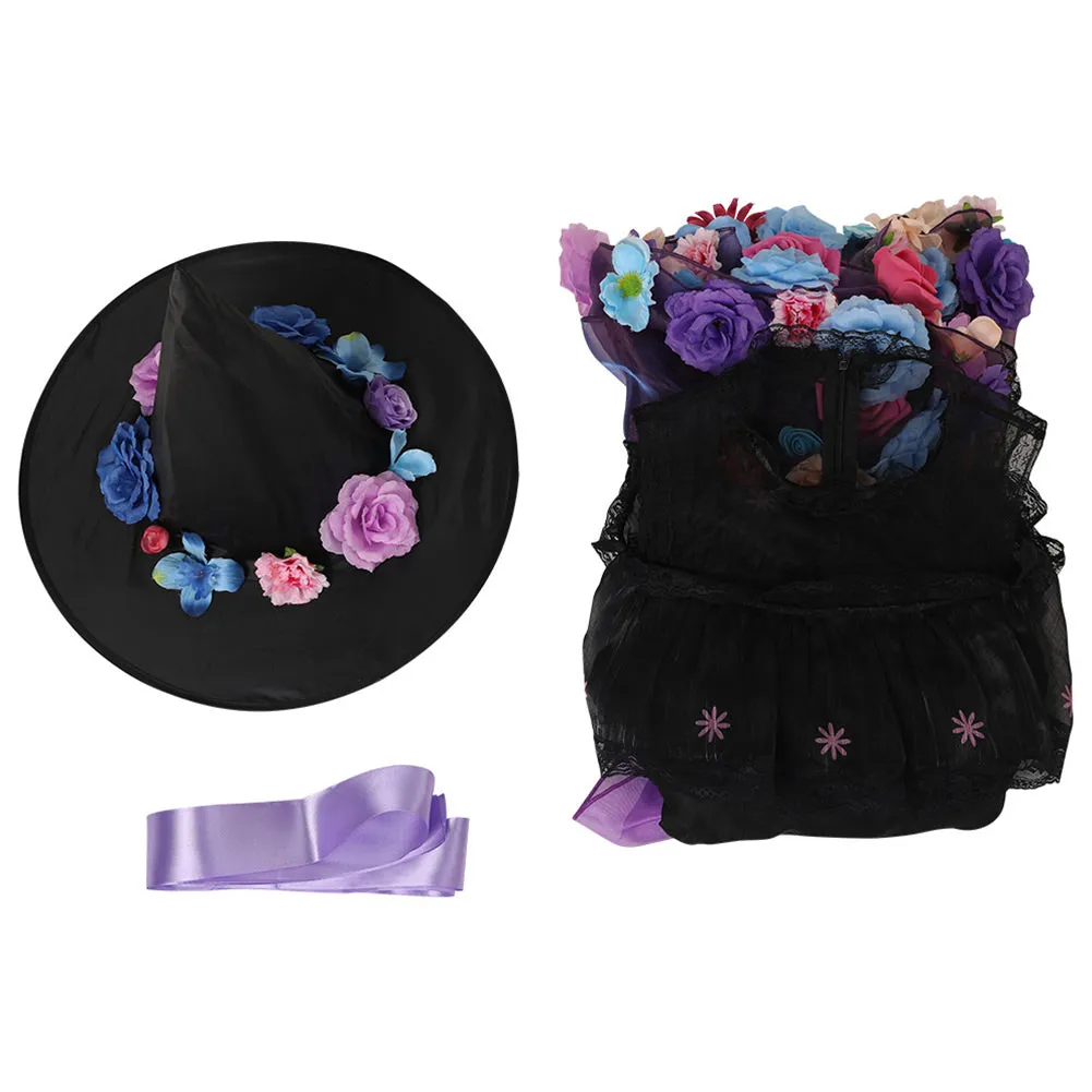 Encanto Isabella Cosplay Costume Witch Dress Outfits Halloween Carnival Suit