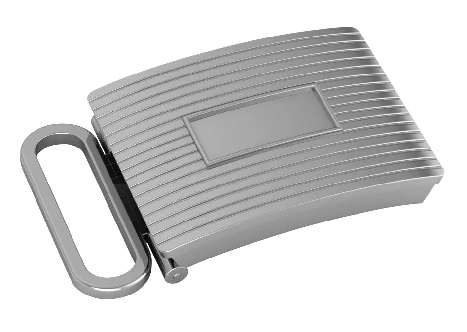 Engine Turned Sterling Silver Money Clip & Belt Buckle by Krysaliis