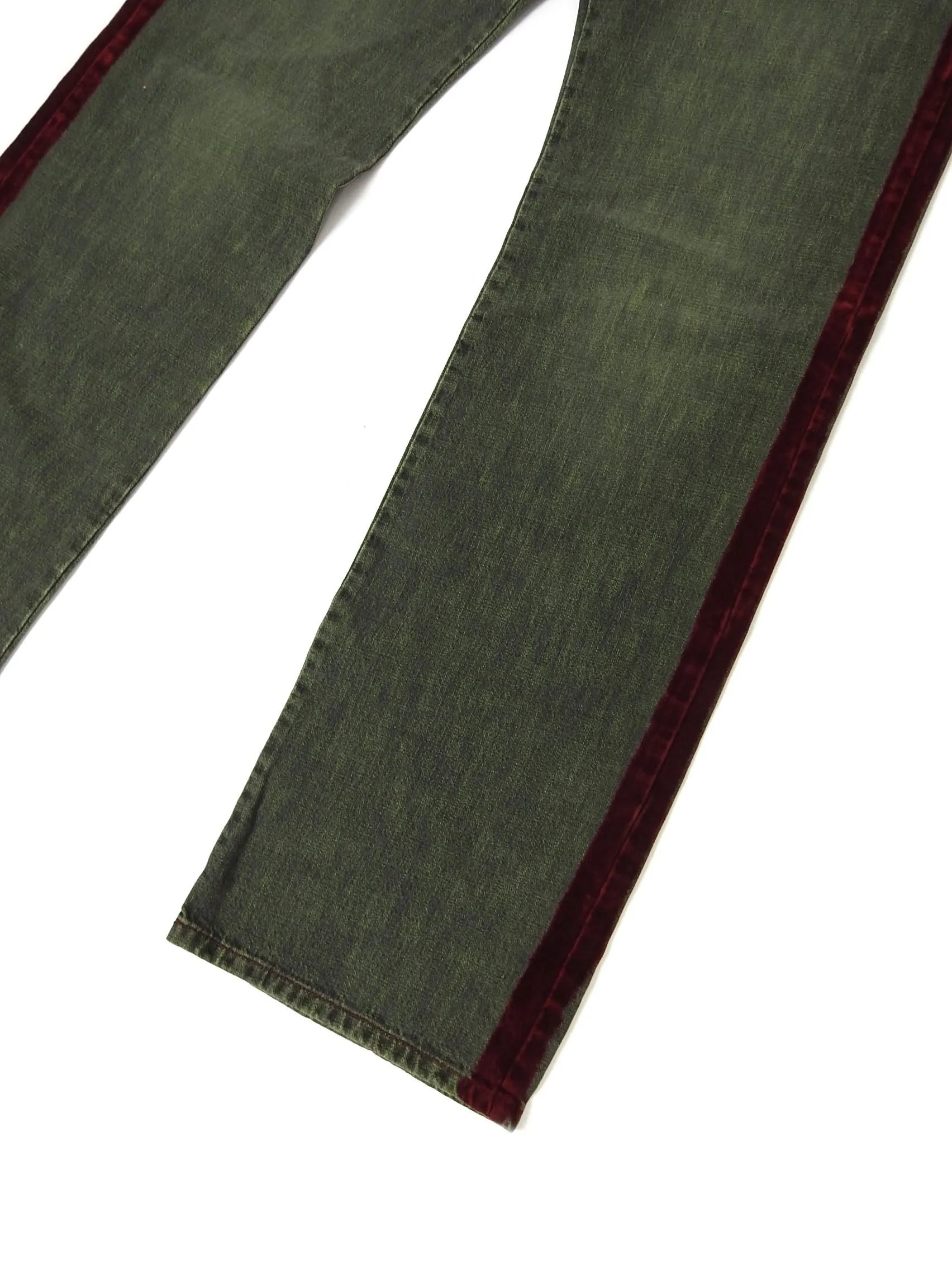 Etro Velour Trimmed Jeans Size 36